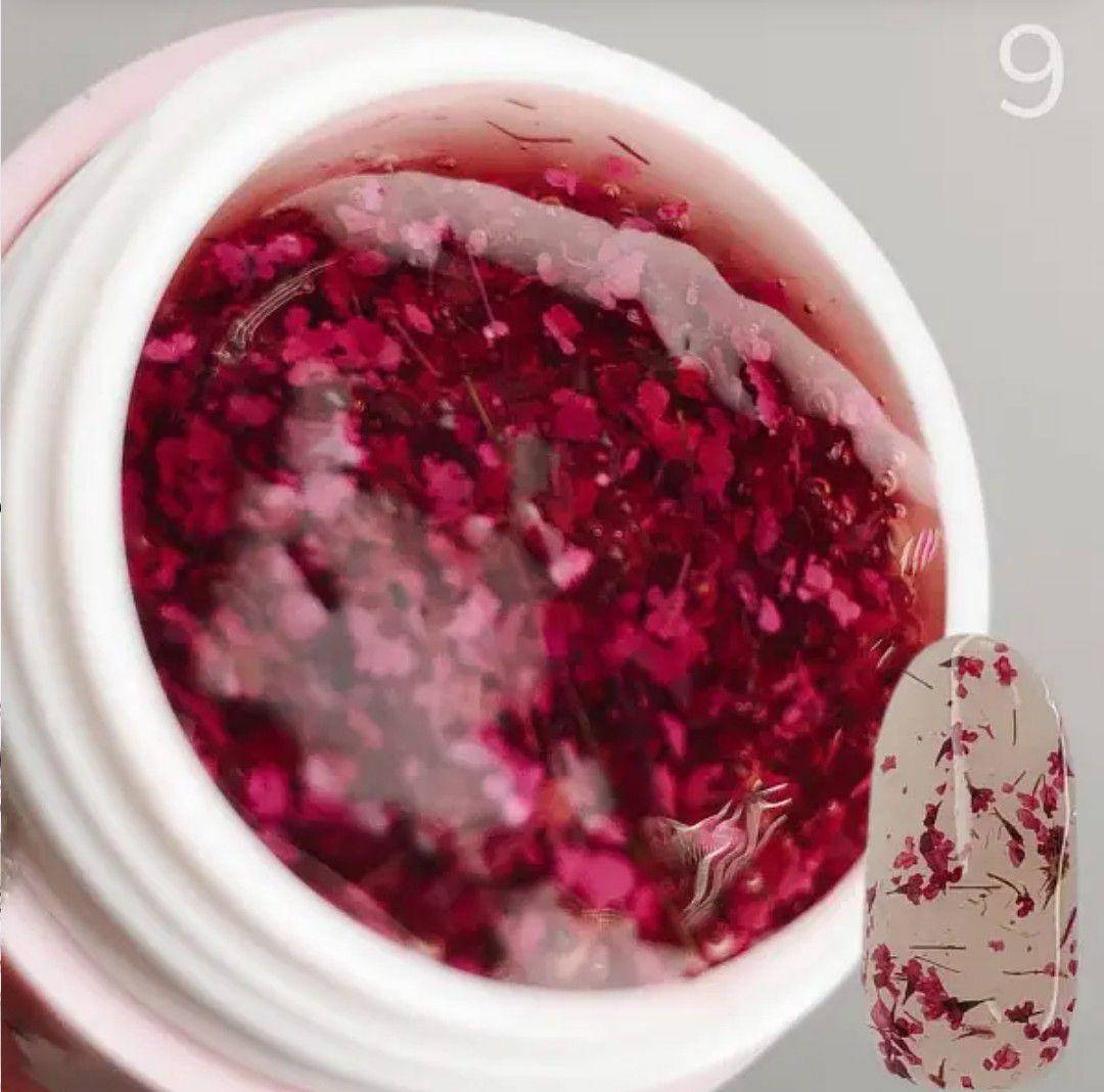 

Гель с сухоцветами Saga Flower gel 09