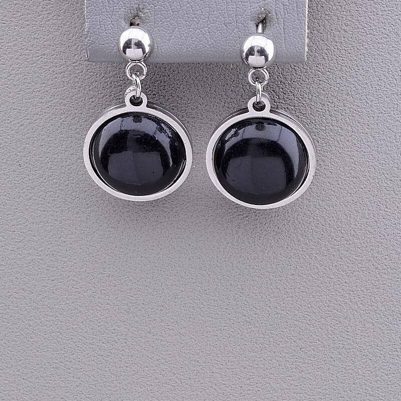 

062295 Серьги 'Stainless Steel' Агат