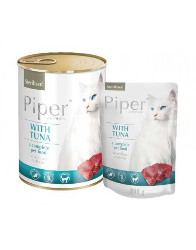 

Piper cat Sterilised Tuna для стерилизованных кошек с тунцом 400 г