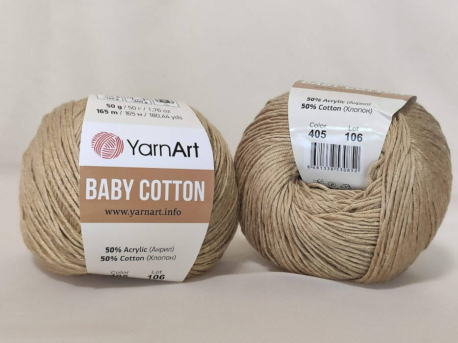 

YarnArt Baby Cotton 405 беж
