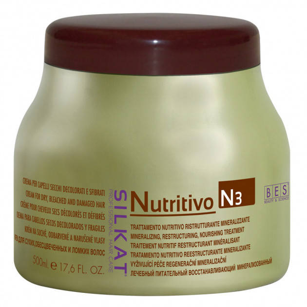 

Крем-компресс 500мл. для восстановления и питания волос N3 Silkat Nutritivo BES