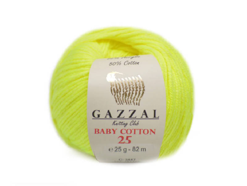 

Gazzal Baby Cotton-25, Желтый неон №3462