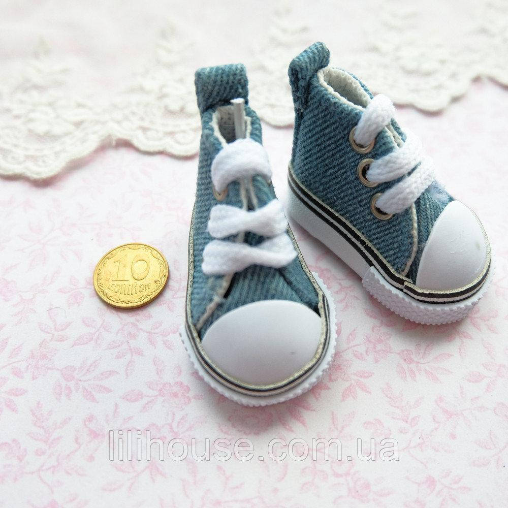 

Обувь для кукол Кеды на Шнуровке 5*2.5 см ДЖИНС