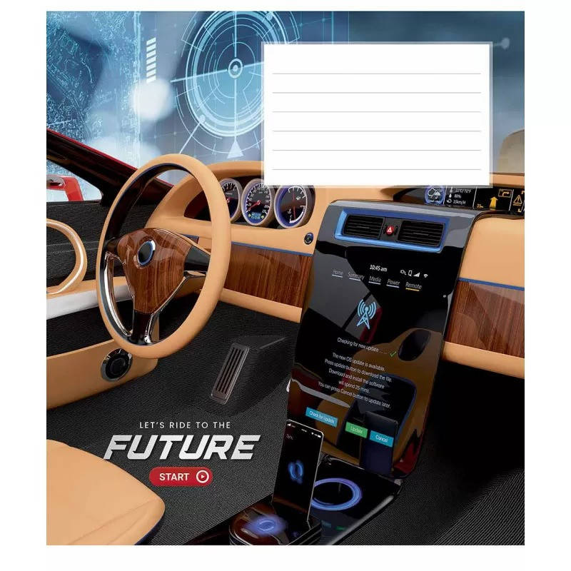 

Зошит шкільний в лінію 12 аркушів Школярик, Inside of future