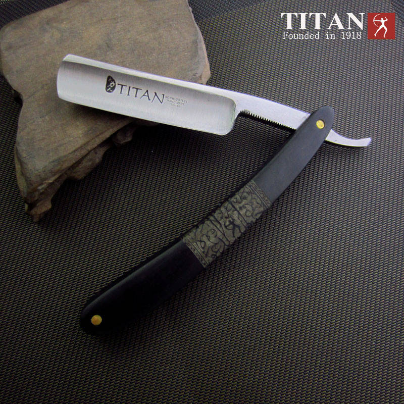 

Опасная бритва TITAN Т0002 6/8 дюйма ручка дерево (black)., Черный
