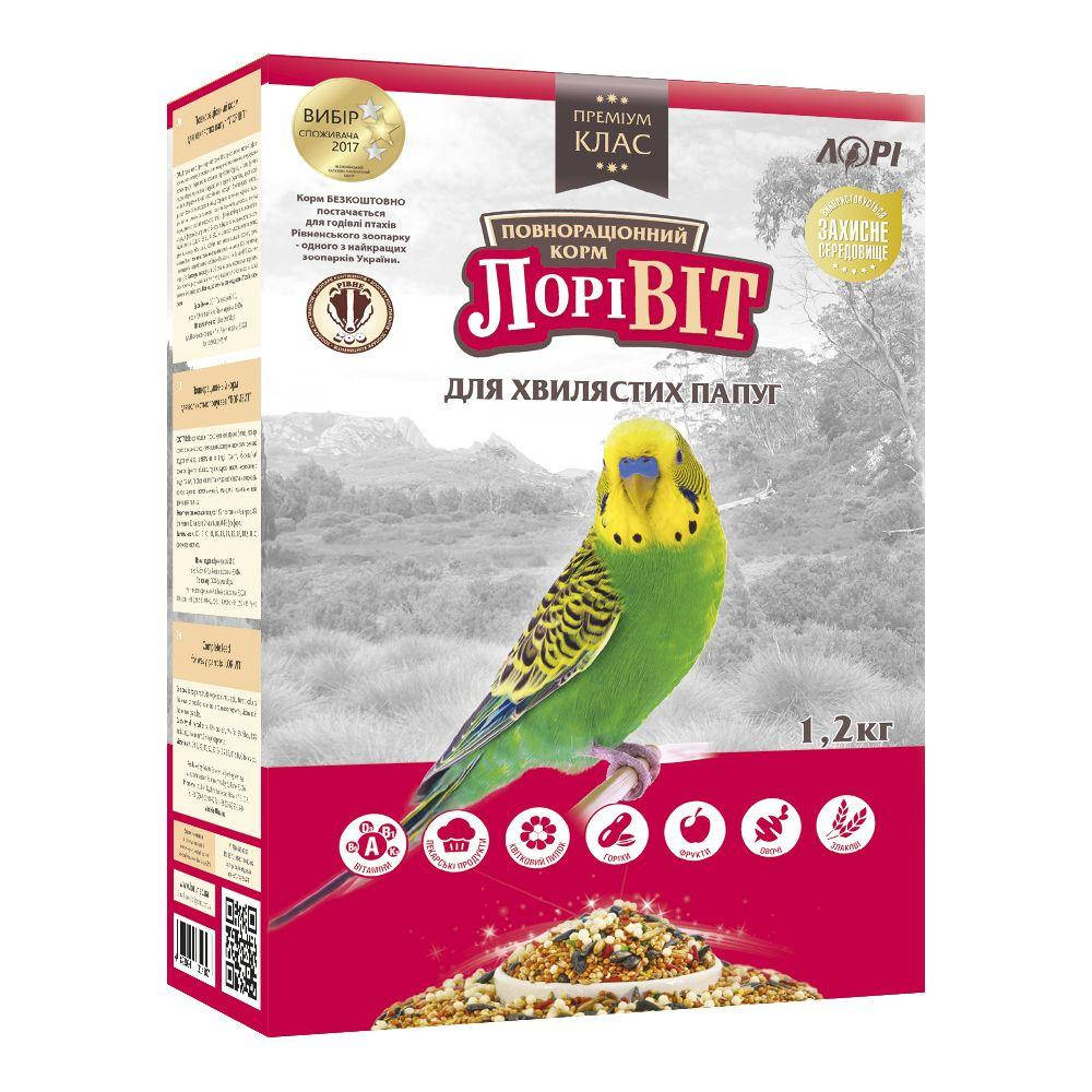

Полнорационный корм для волнистых попугаев ЛориВит 1,2 кг