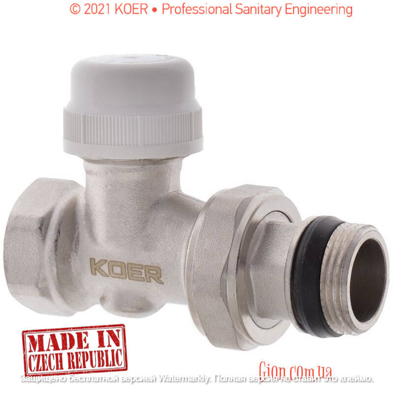 

Кран термостатический прямой 3/4“ KOER KR.923-GI