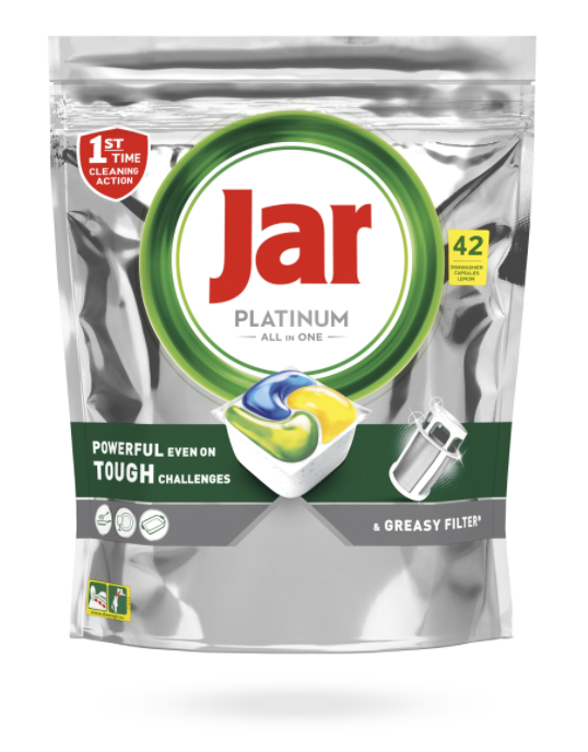 

Капсулы для посудомоечной машины Jar Platinum Lemon 42 шт