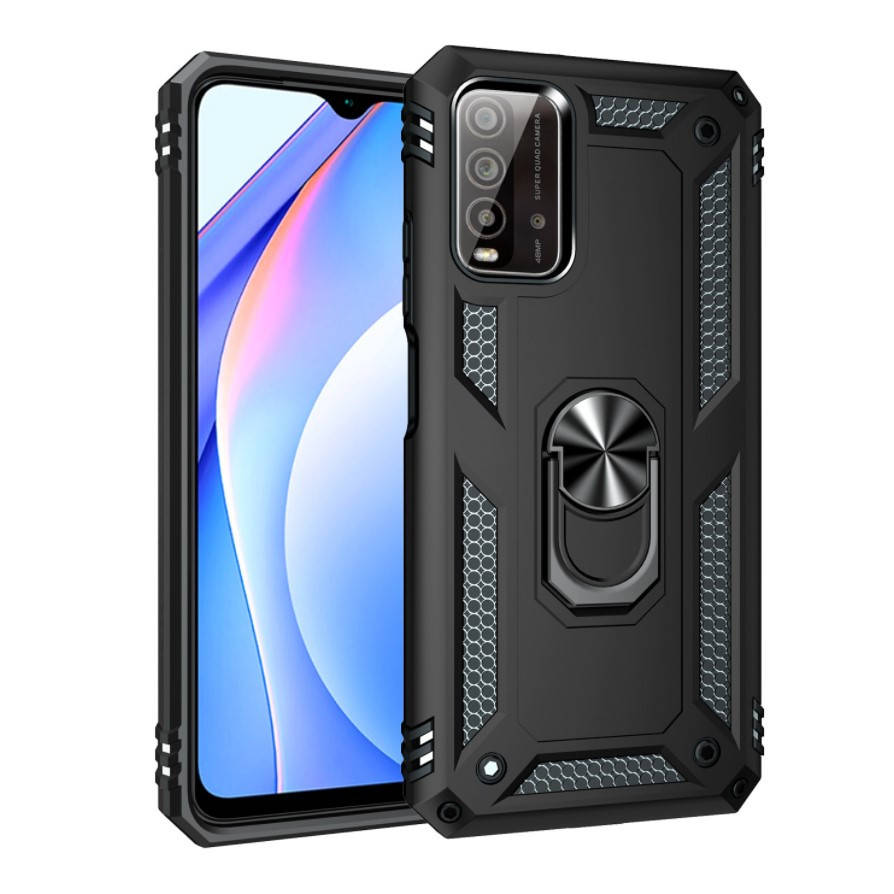 

Противоударный чехол Combo Ring для Xiaomi Redmi 9T (Разные цвета) Черный