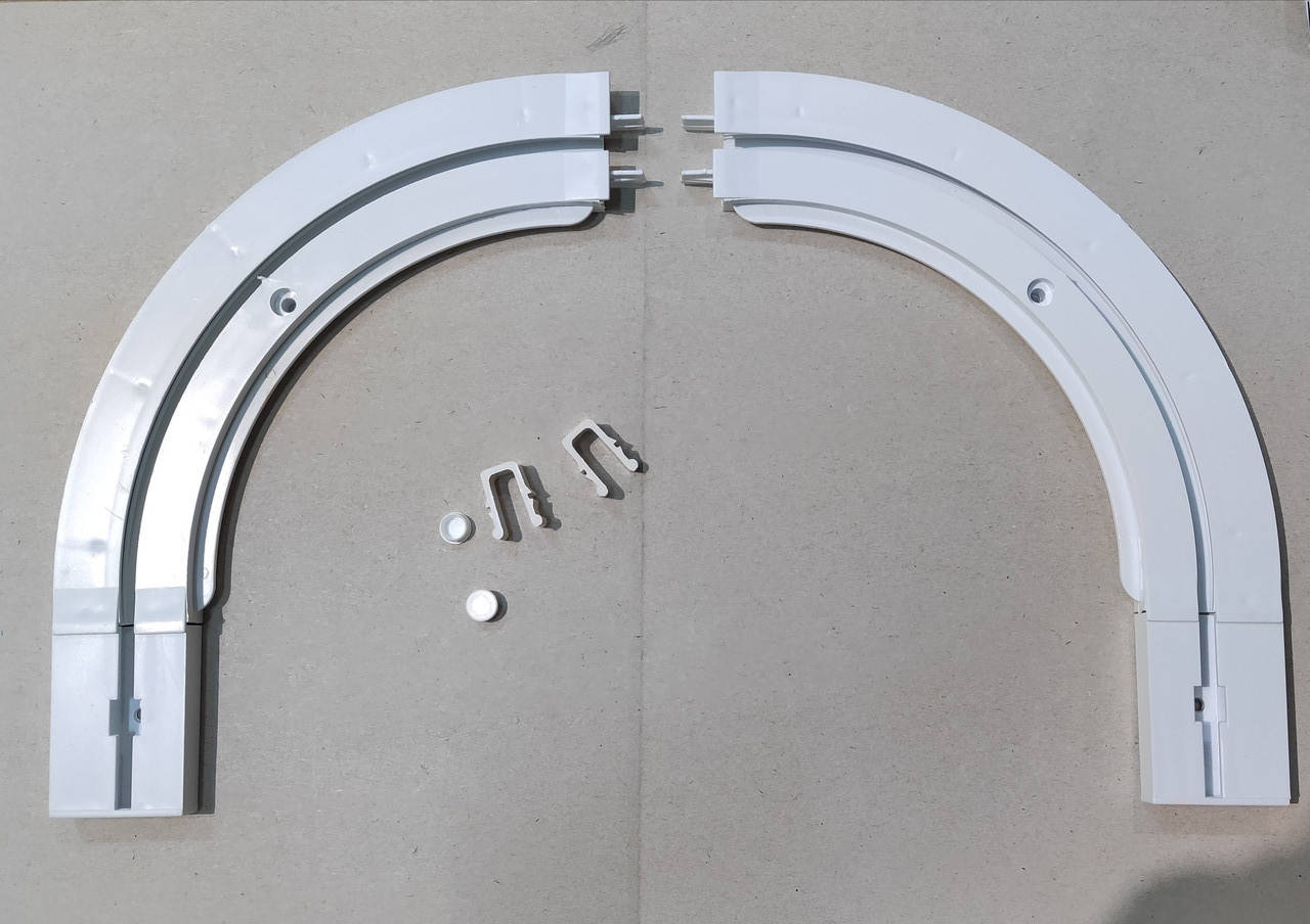 

Комплект окончаний к потолочному карнизу ОМ-1 (пара)., Белый