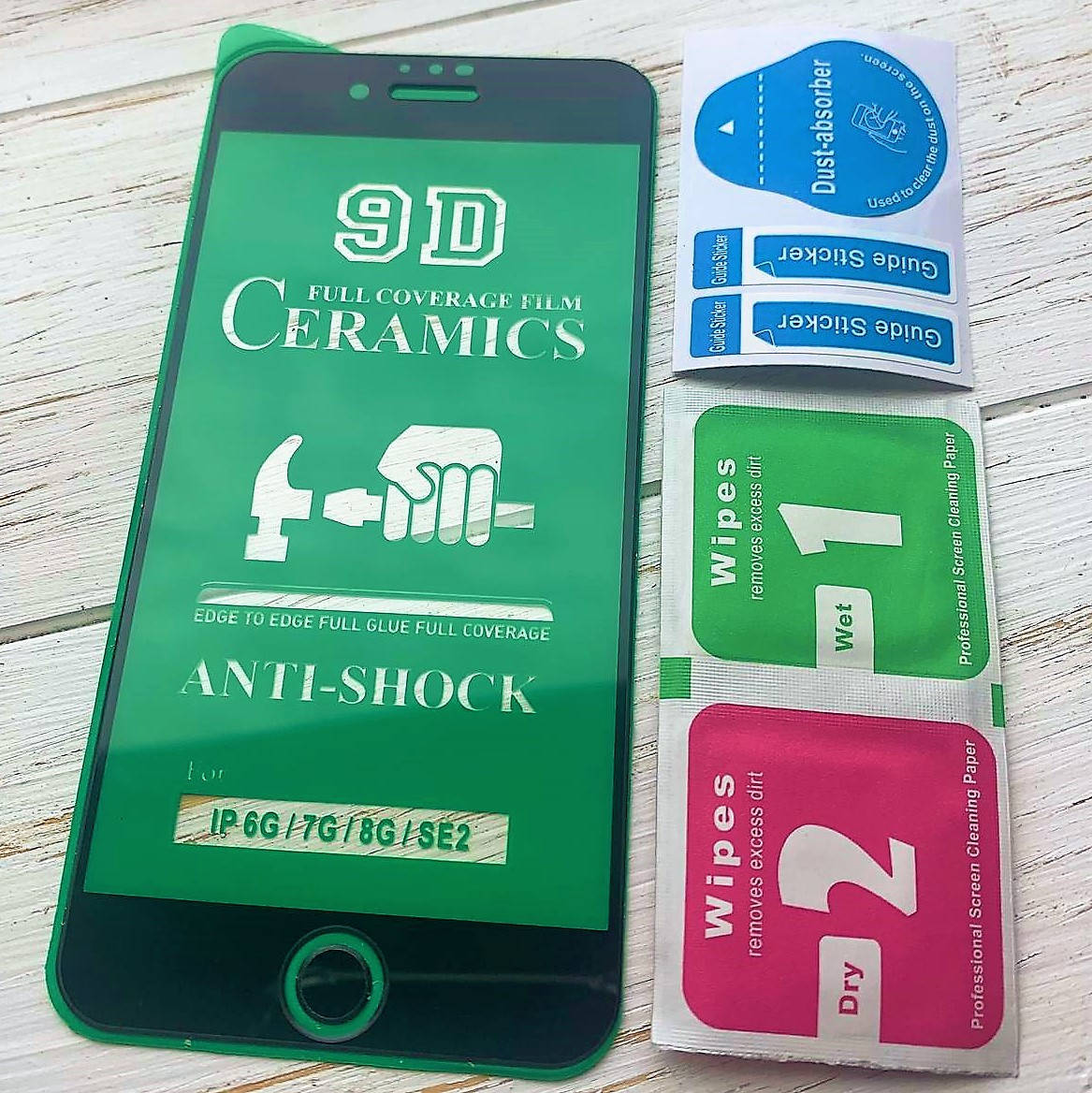 

Керамическое защитное стекло для iPhone 6 Ceramic чёрное, Прозрачный