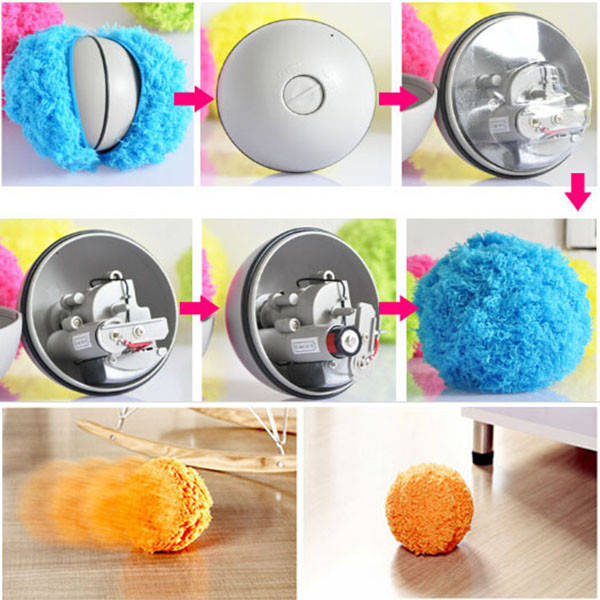 

Мячик попрыгун для уборки пыли Microfiber mop ball Mocoro. Мини пылесос. Мячь пылесос., нет риска
