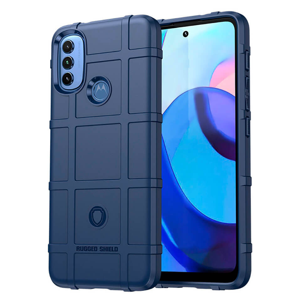 

Чехол Lenuo Rugged Shield для Motorola E20 Navy Blue, Темно-синий