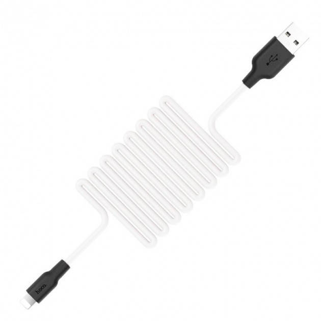 

USB Кабель Hoco X21 Silicone lightning 1м черно-белый (30879)