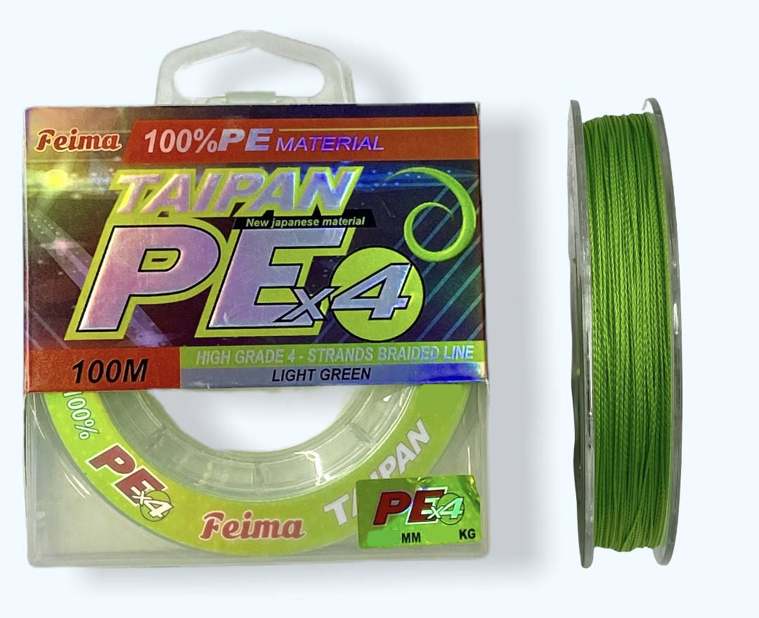 

Шнур рыболовный FEIMA Taipan PE4 100 м., Зелёный