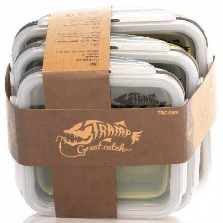 

Набір з 3х силіконових контейнерів Tramp (400/700 / 1000ml) olive, Оливковый