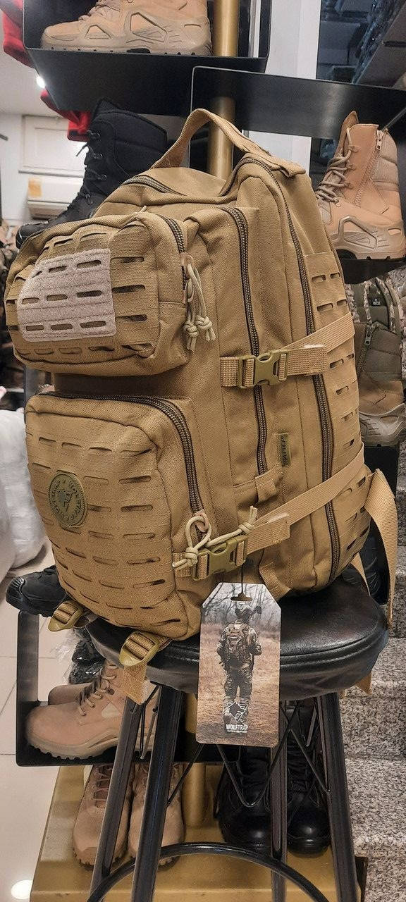 

Тактический рюкзак однодневный беж WolfTrap 45 литров