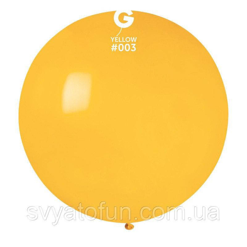 

Латексный воздушный шарик 31" пастель 03 желтый 1шт Gemar