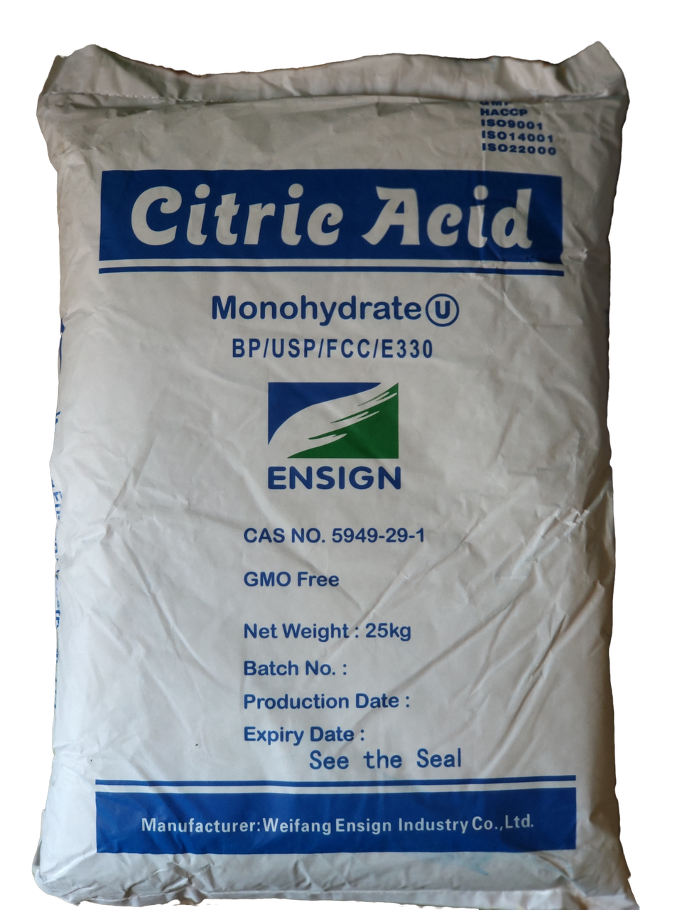 

Лимонна кислота 25 кг.