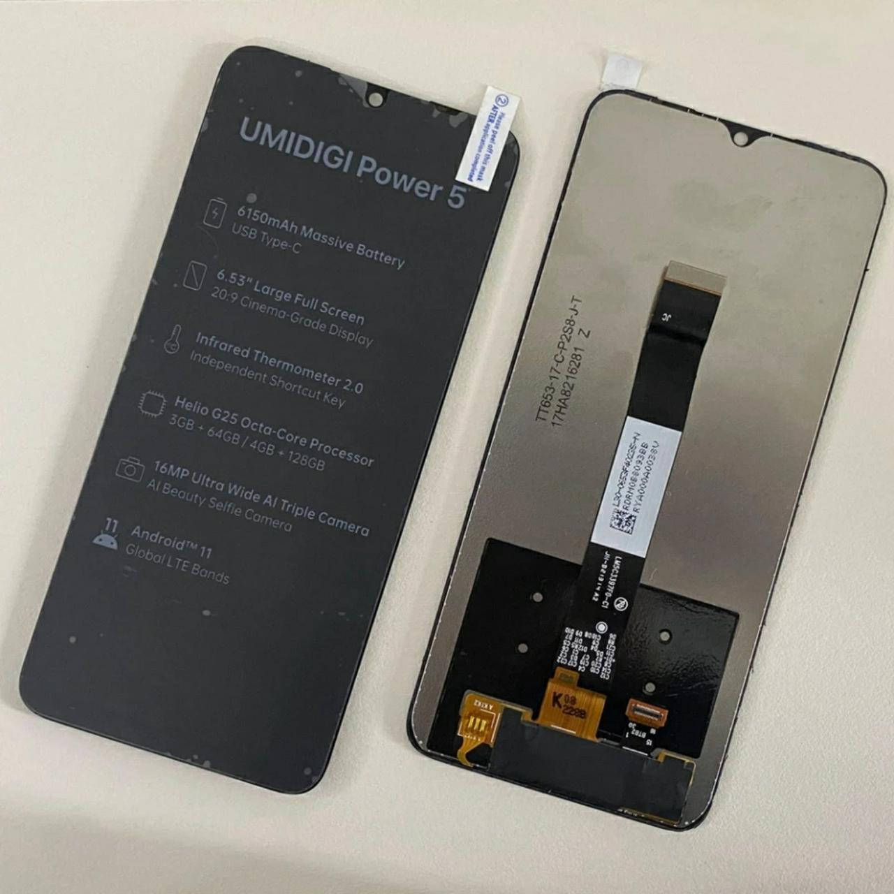 

Дисплейный модуль Umidigi power 5\5s Black(Тачскрин+дисплей)Оригинал, Черный