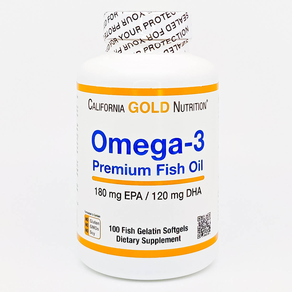 

Омега-3 США! California Gold Nutrition Premium Fish Oil 1000 мг 100 кап.