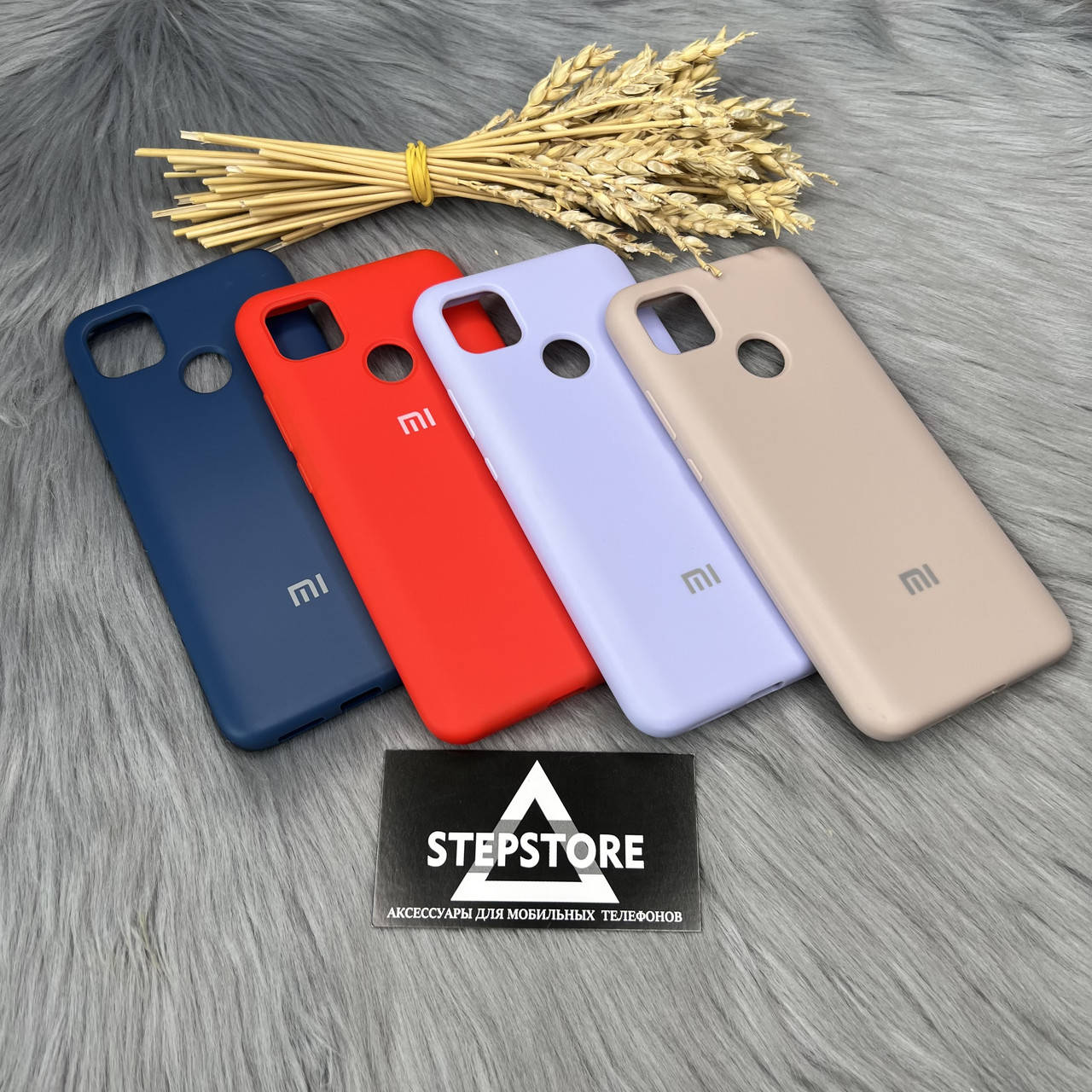 

Чехол Silicone case Xiaomi Redmi 9C с микрофиброй закрытым низом противоударный силикон синий blue