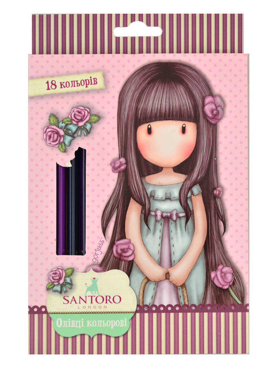

Карандаши 18 цв. "Santoro Rosebud"