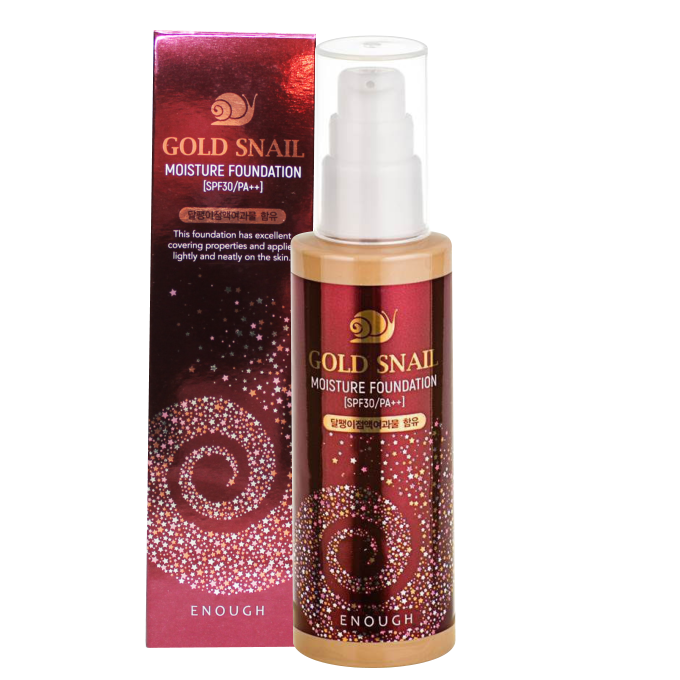

Тональный крем с муцином улитки №21 Enough Gold Snail Moisture Foundation SPF30