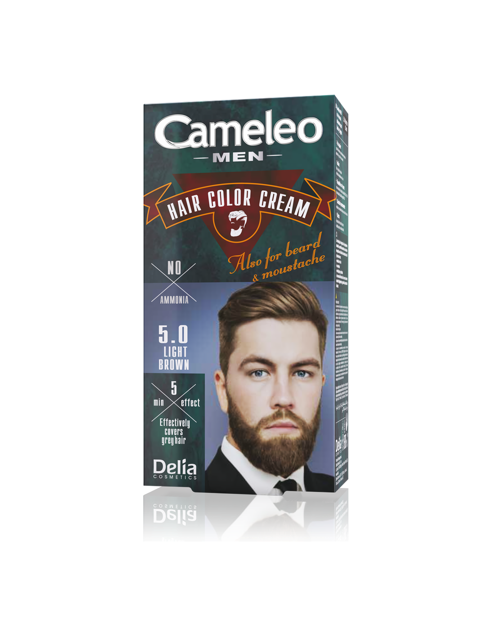 

CAMELEO MEN Крем-краска для мужчин для волос, бороды, усов тон 5.0 Светло-коричневая
