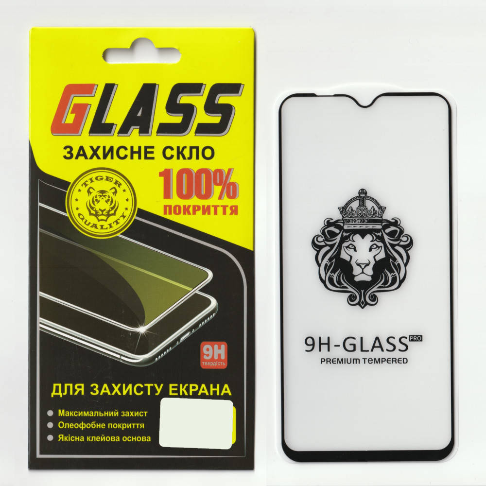 

Защитное стекло Lion на весь экран для Samsung Galaxy A10 2019 A105F (Чёрная рамка, Full Glue), Черный