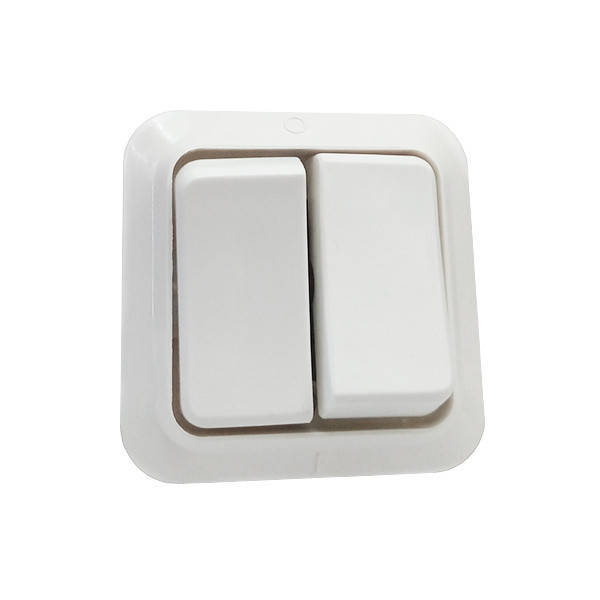 

Выкл. двухклавишный настенный УТОС 6А Белый