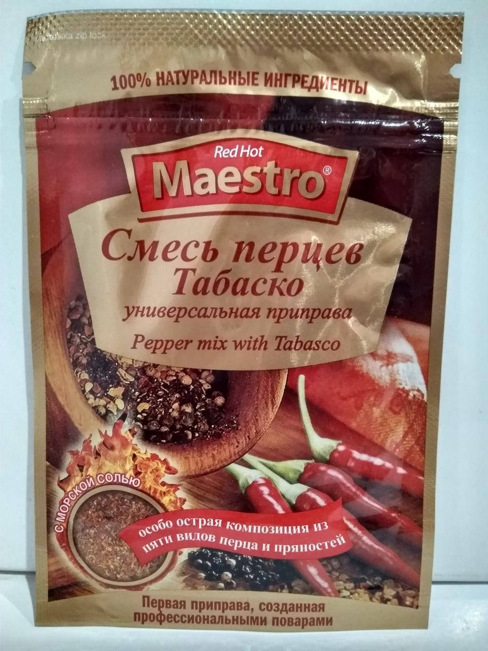 

Универсальная приправа Maestro Ред Хот Маэстро Смесь перцев Табаско 25 г