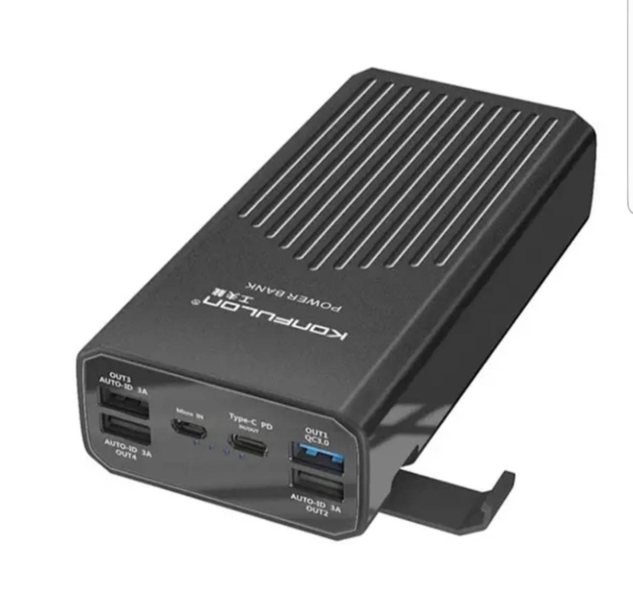

Повербанк Power bank 40000mAh KONFULON P40Q Fast Charge 18W с быстрой зарядкой Original 100% Цвет: Чёрный.