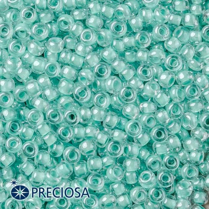 

Чешский бисер Preciosa 10/0 № 38158, прозрачный с прокрасом бирюзовый, 50 грамм