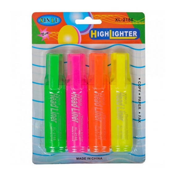 

Набор текстовыделителей "HighLighter" XL-2188, 4 цвета, Разные цвета