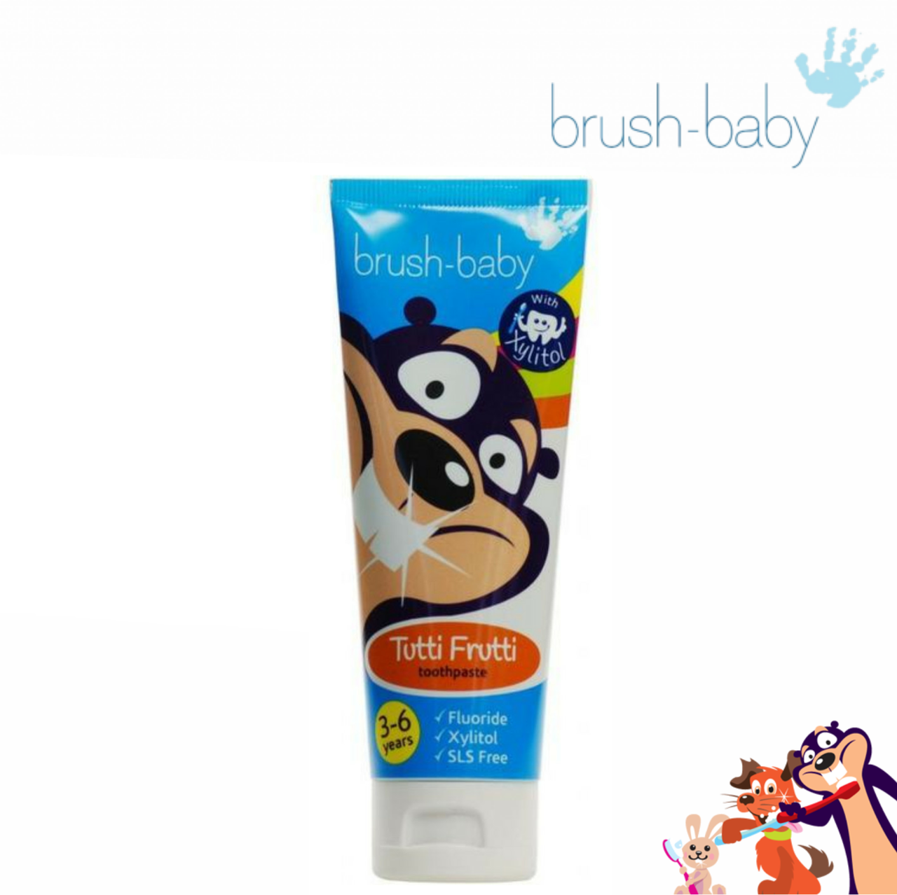 

Зубная паста для детей Brush-Baby с Xylitol (3+) фтор 1350 ppm, 50мл