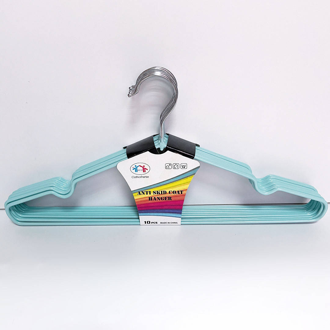 

Вешалка тремпель металлическая покрытая силиконом, 40,5см, Бирюзовый