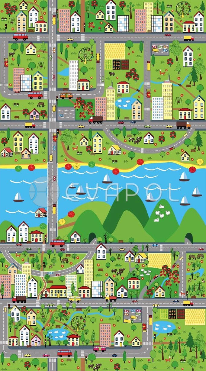 

Детский коврик большой игровой с рисунком Park City 3000x120 cм, толщина 11мм