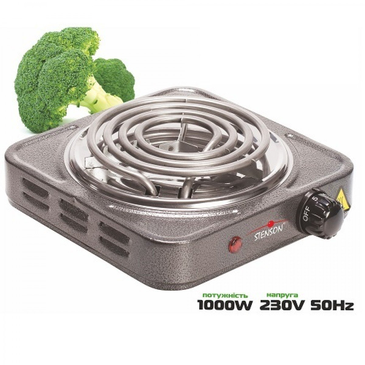 

Плита электрическая настольная 1000w 14см Stenson ME-0012G 140971