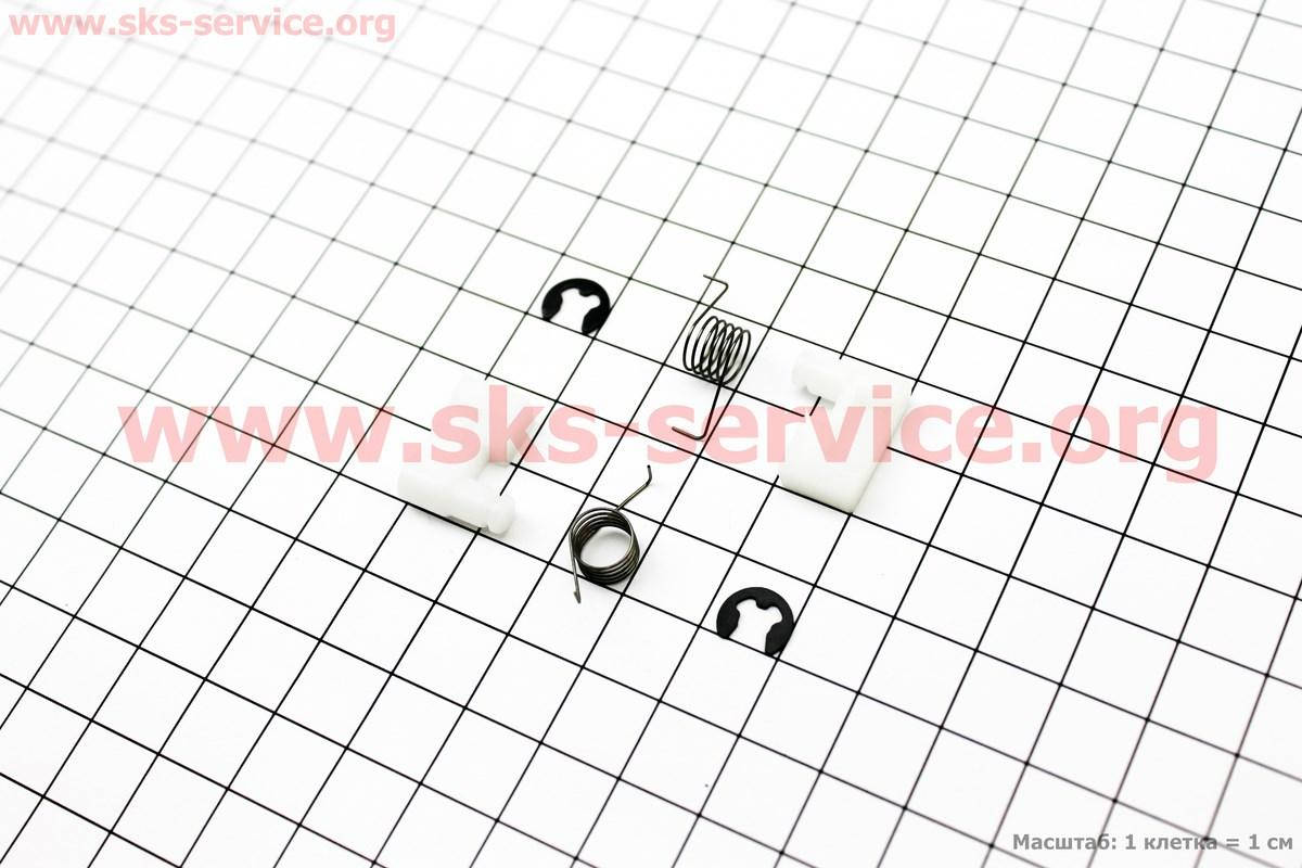 

Собачка стартера (пластик) 2шт + пружины, стопорн. кольца к-кт для китайских бензопил