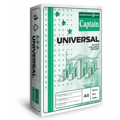 

Бумага А4 80г/м2 Captain Universal, 500л.