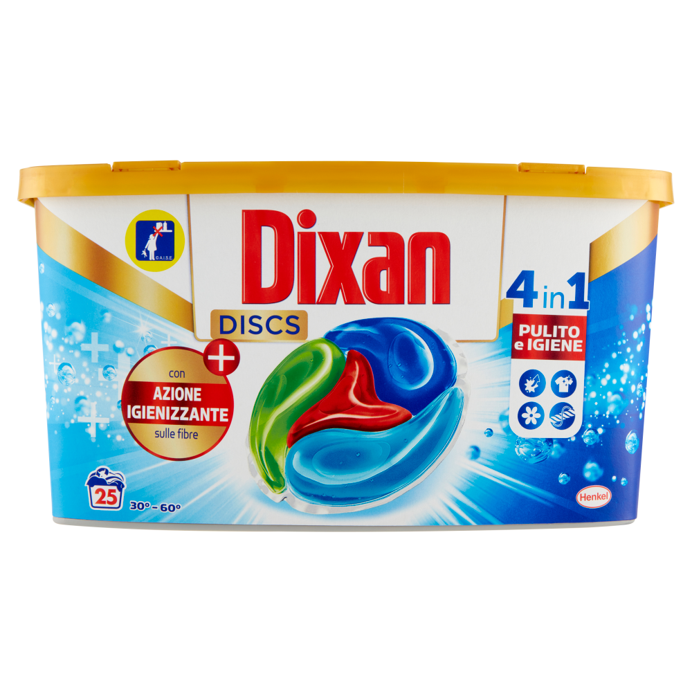 

Гель-диски для стирки Dixan Discs 4в1 PULITO IGIENE 25шт