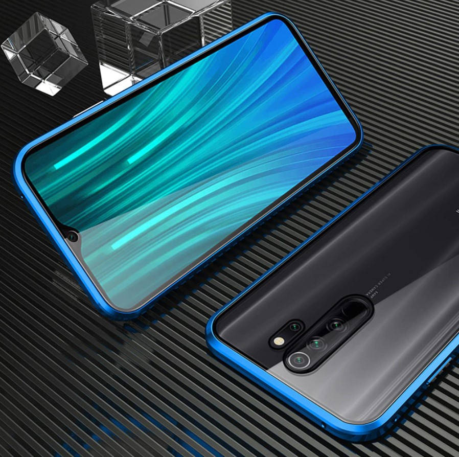 

Магнитный чехол Magnetic для Xiaomi Redmi 9 два стекла (Разные цвета) Синий