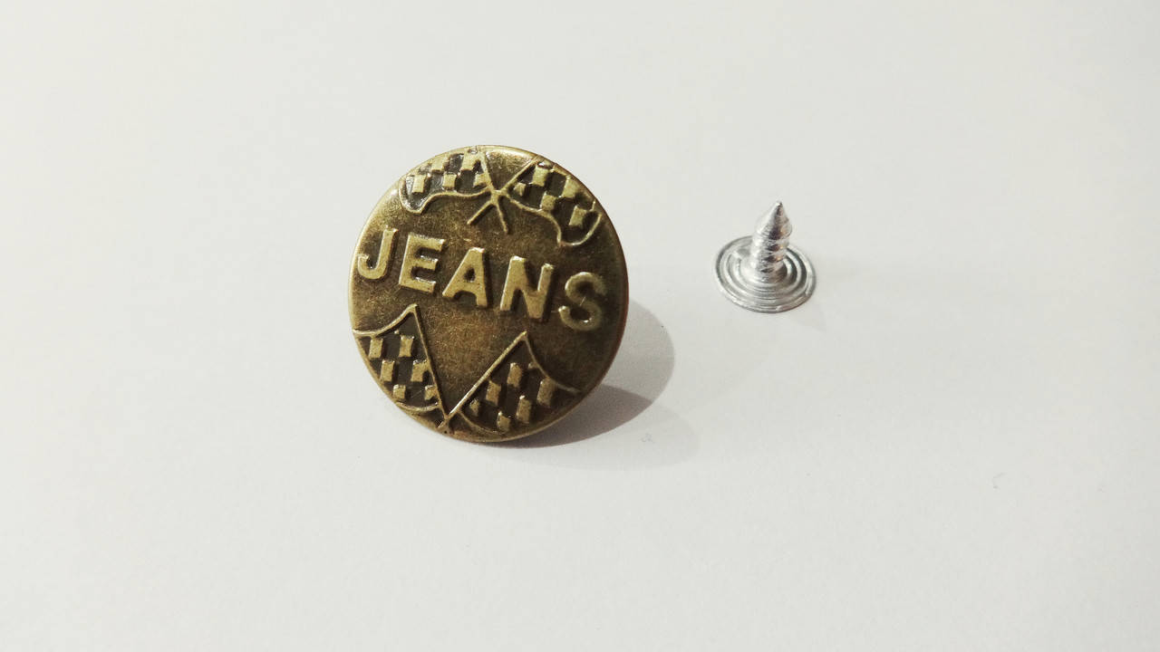 

Пуговицы болт джинсовые 20 мм антик Jeans