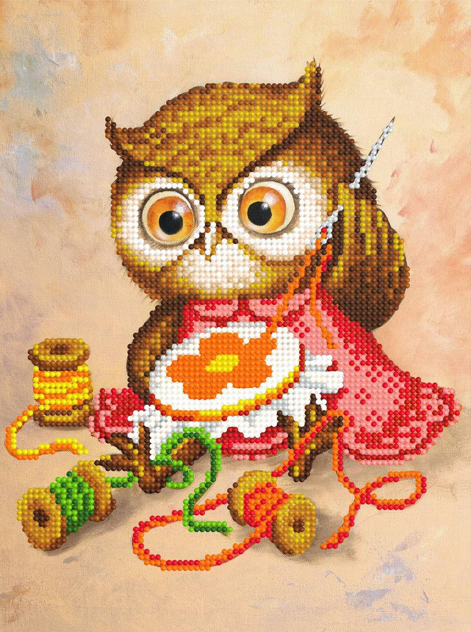 

Схема вышивки бисером Сова вышивает