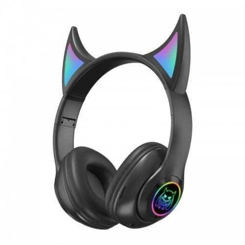 

Беспроводные Bluetooth наушники с ушками Devil&#x27,s corner с подсветкой
