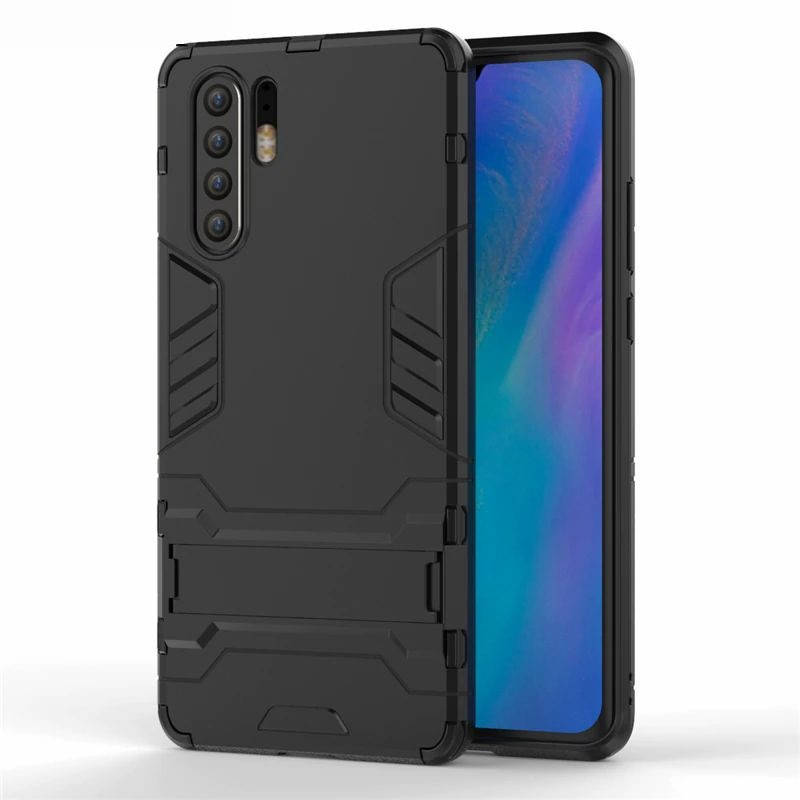 

PC + TPU чехол Metal armor для Huawei P30 Pro (7 цветов) чёрный