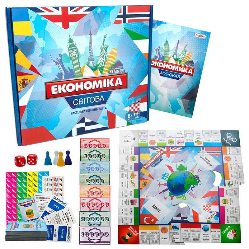 

Экономическая настольная игра "Мировая экономика" 7007 Strateg, укр.