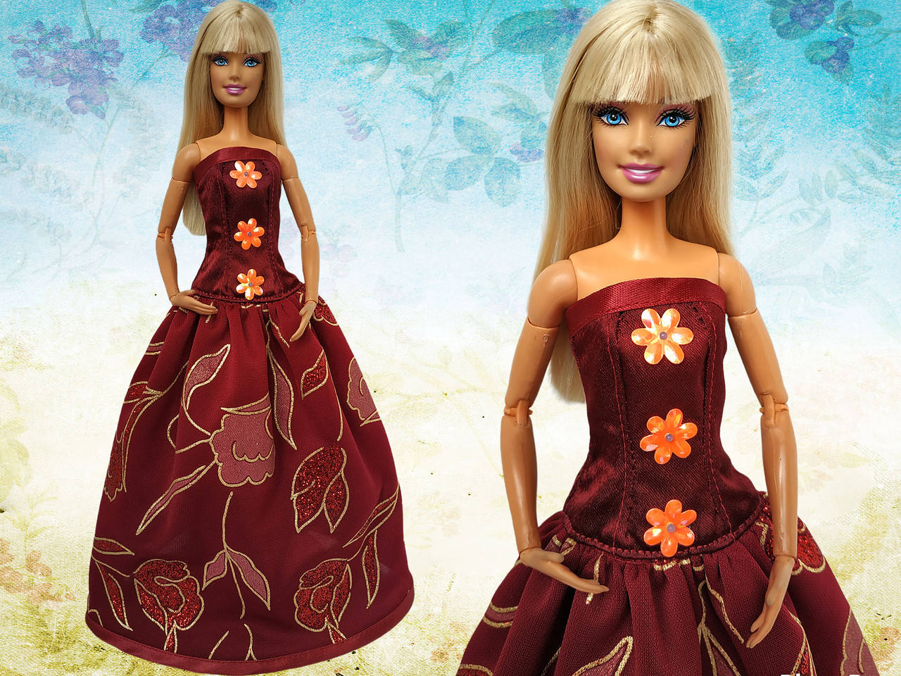 

Одежда для кукол Барби - бальное платье