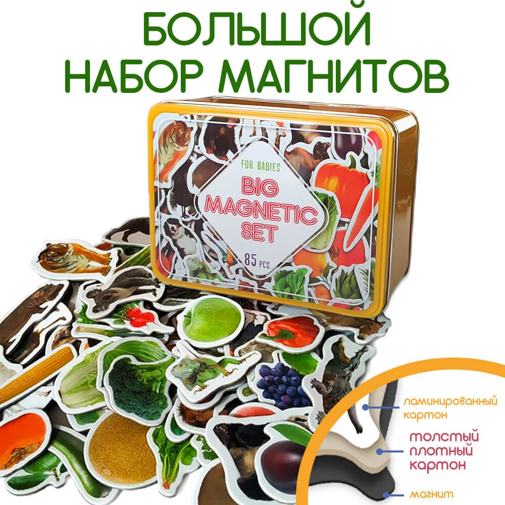 

Подарочный набор магнитов "Детский мир", Разные цвета